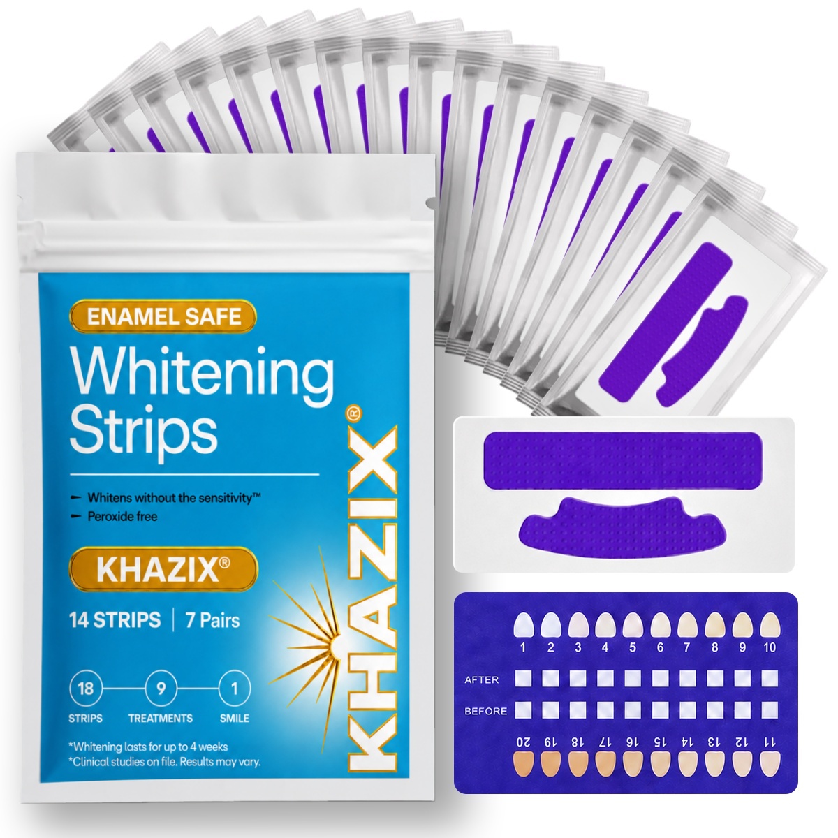 7 pairs Teeth Whitening Strips - đánh giá và giá Teeth Whitening Strips Permanent
