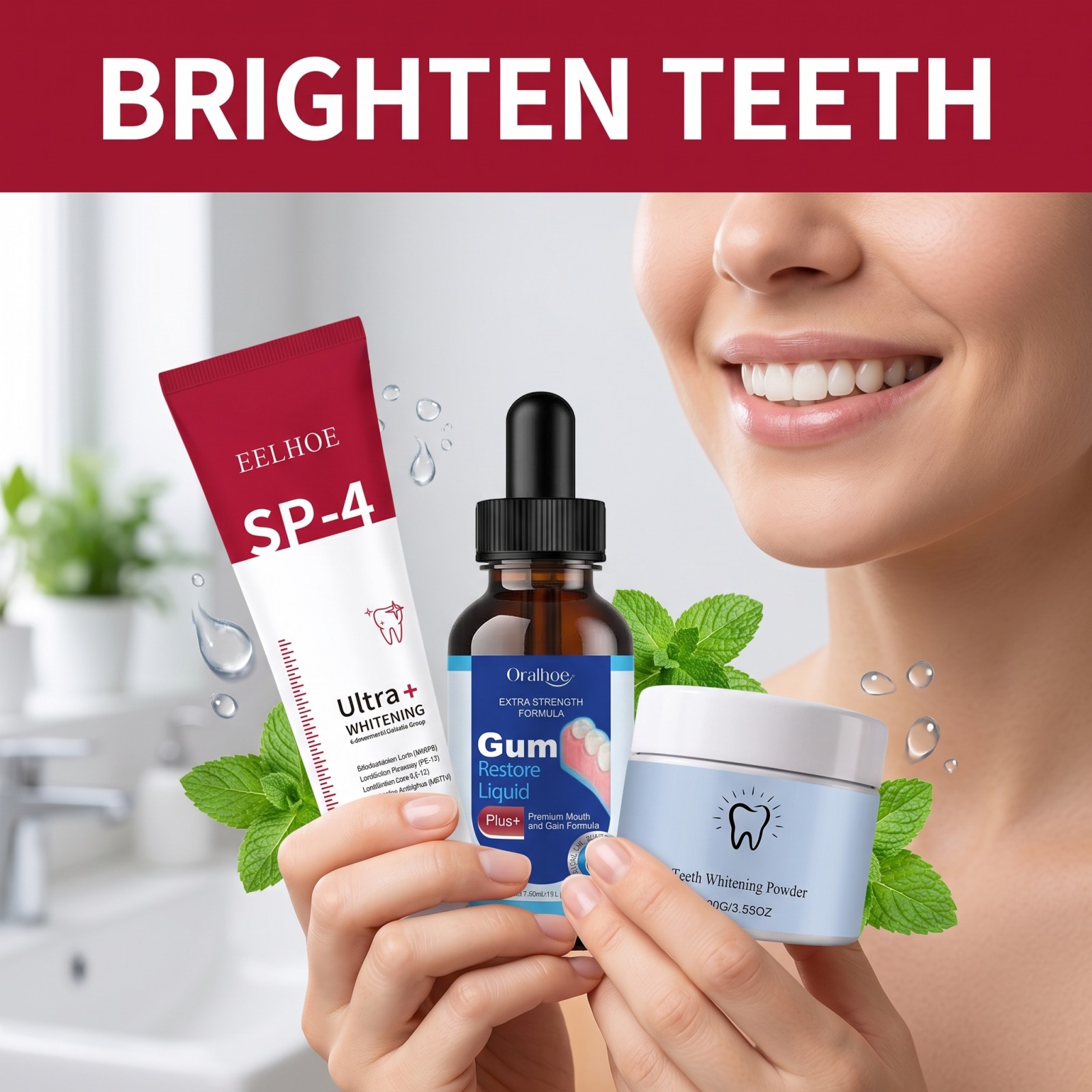 Oral Care Combo Set Whitening  - đánh giá và giá Teeth Whitening Hydrogen Peroxide