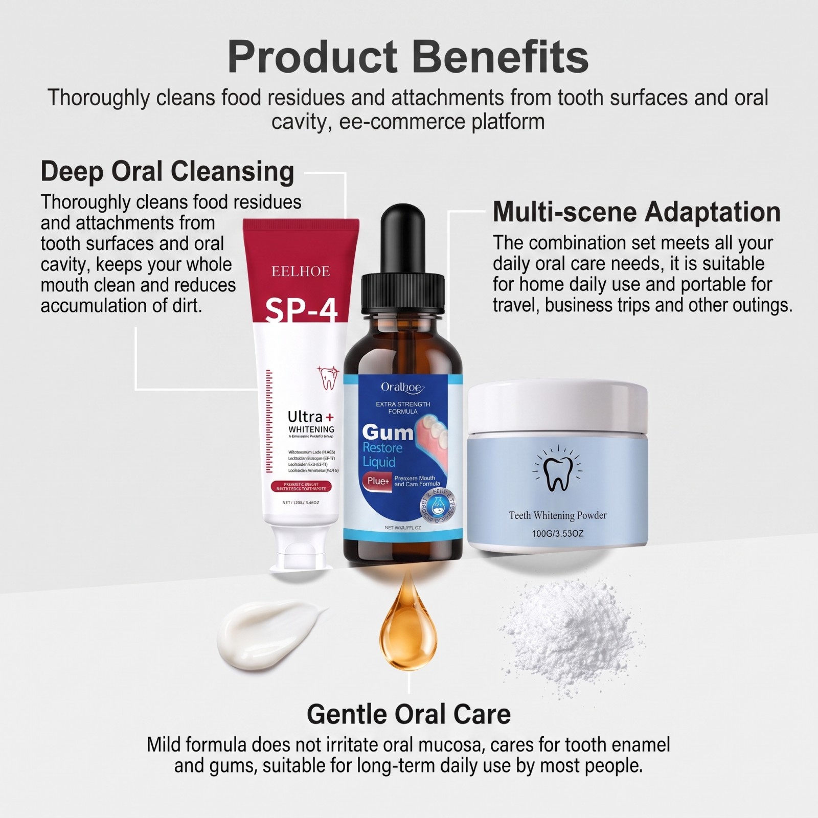 Oral Care Combo Set Whitening  - đánh giá và giá Teeth Whitening Hydrogen Peroxide
