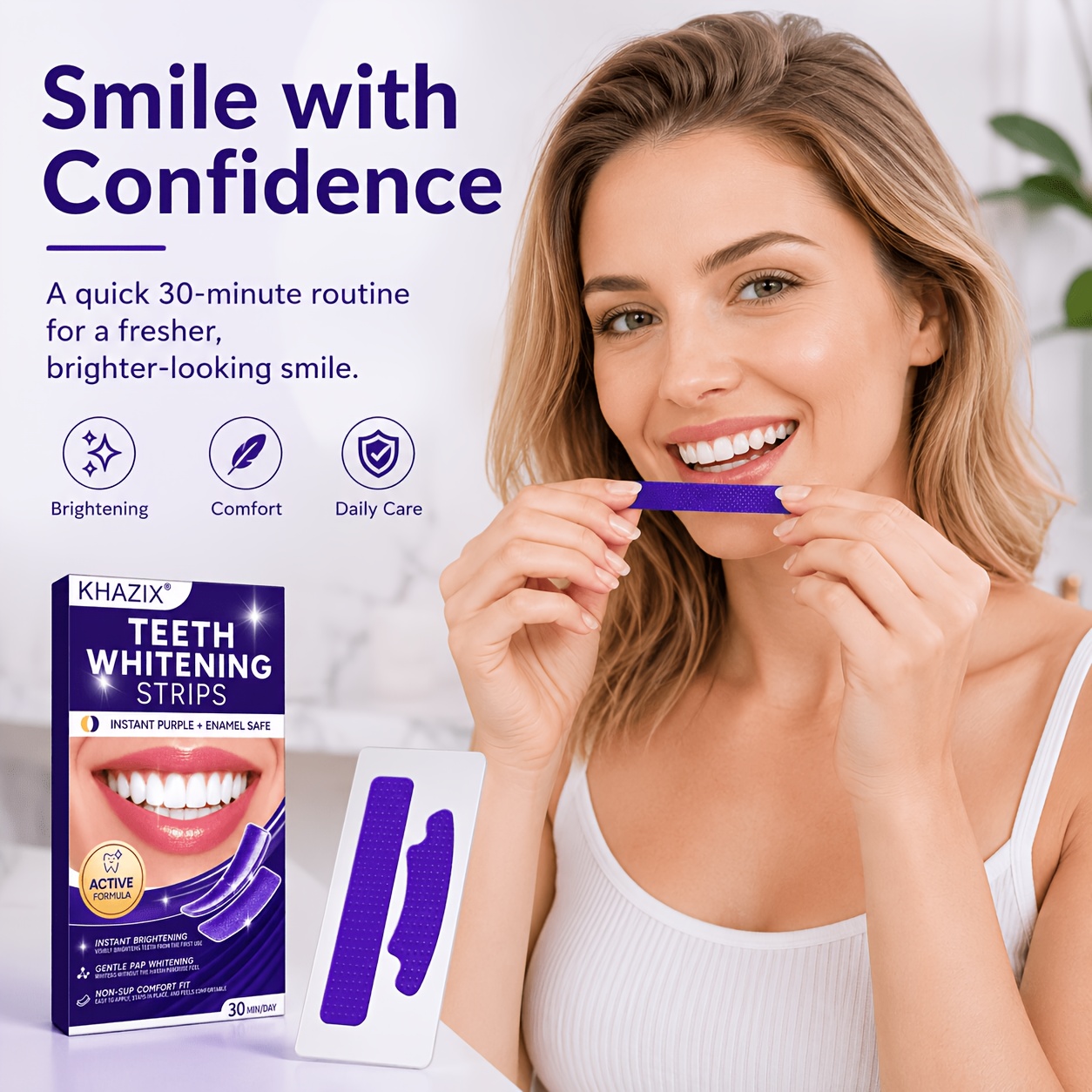 5/10pairs Purple Teeth Whiteni - đánh giá và giá Teeth Whitening Strips Permanent