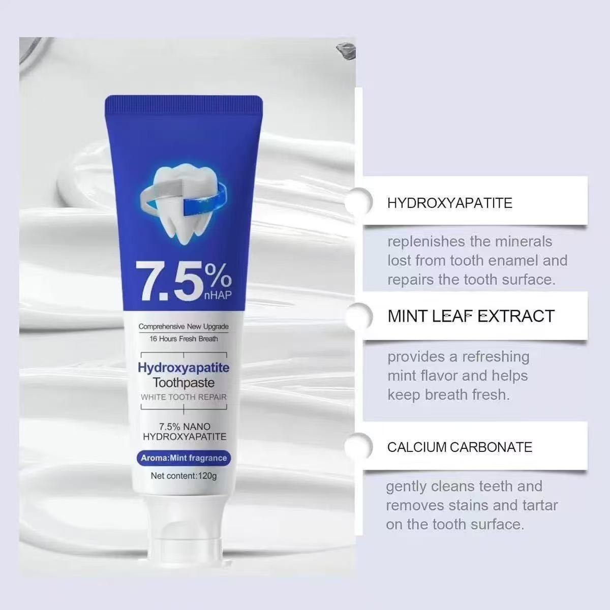 7.5%Nano Hydroxyapatite Toothp - đánh giá và giá Teeth Whitening Toothpaste