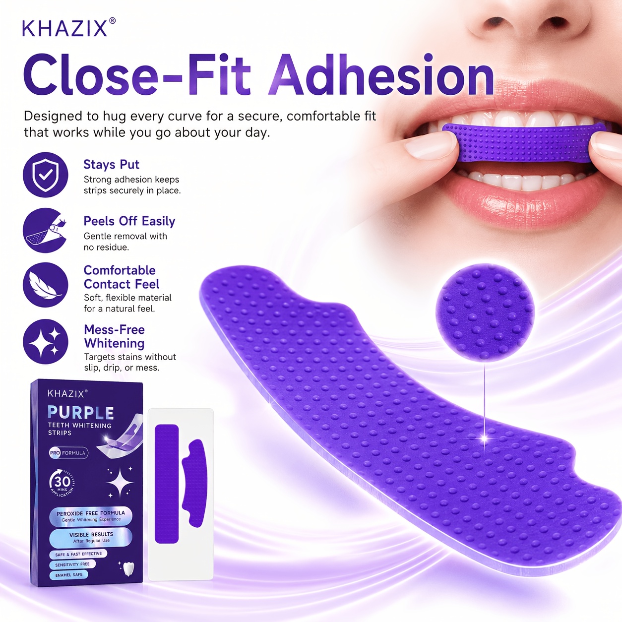 1/10pairs Purple Teeth Whiteni - đánh giá và giá Teeth Whitening Strips Permanent