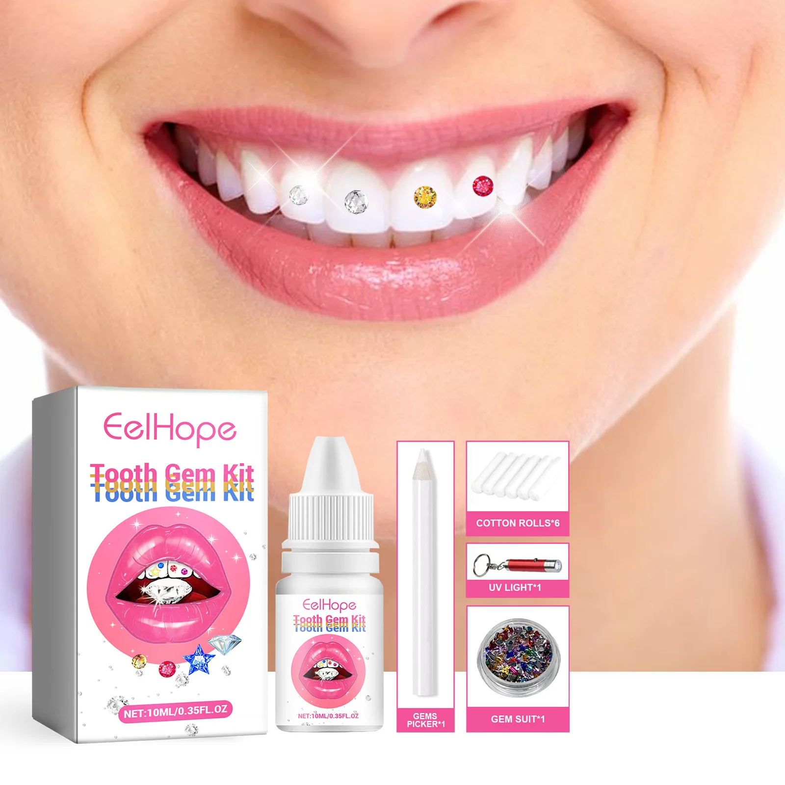 Tooth Jewelry Kit DIY Clear Pr - đánh giá và giá Teeth Whitening Free