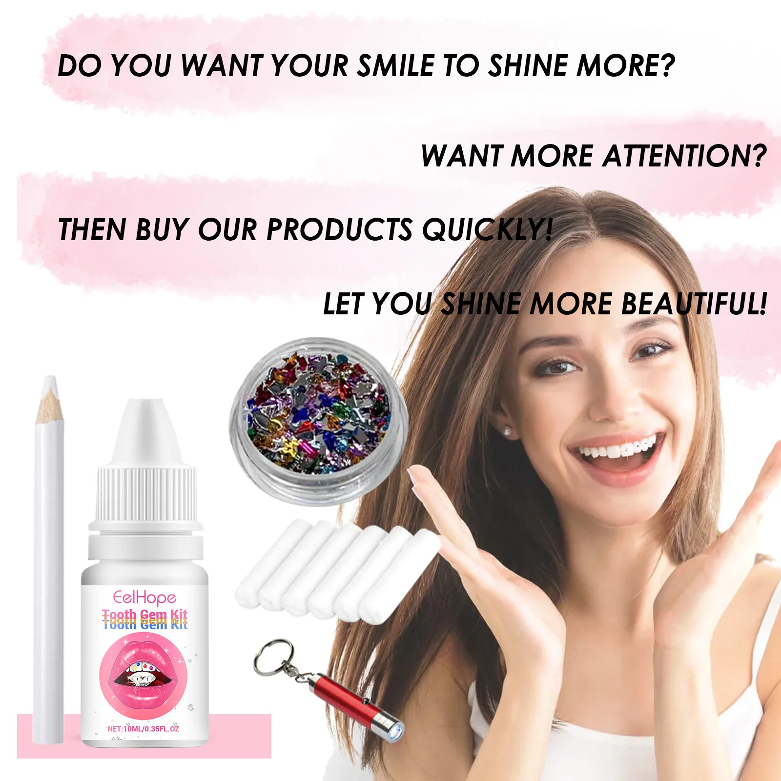 Tooth Jewelry Kit DIY Clear Pr - đánh giá và giá Teeth Whitening Free