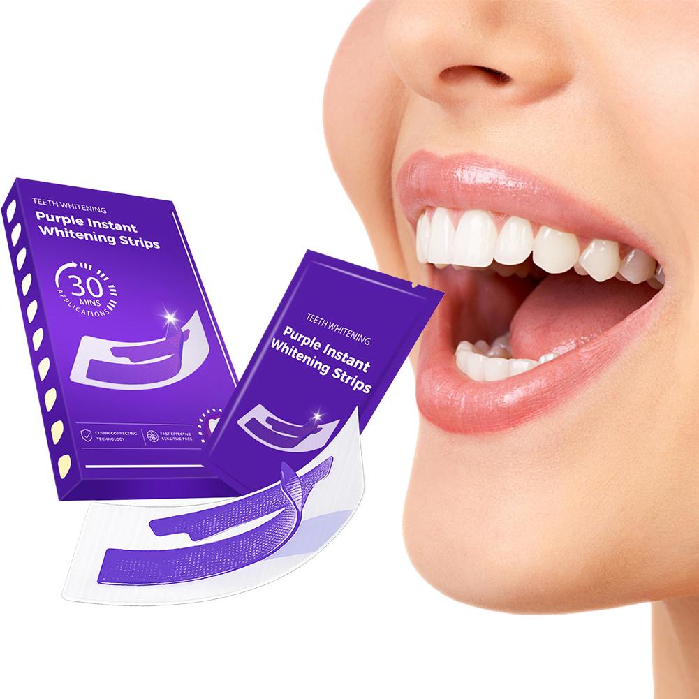 42Pairs Purple Teeth Whitening - đánh giá và giá Teeth Whitening Strips Permanent