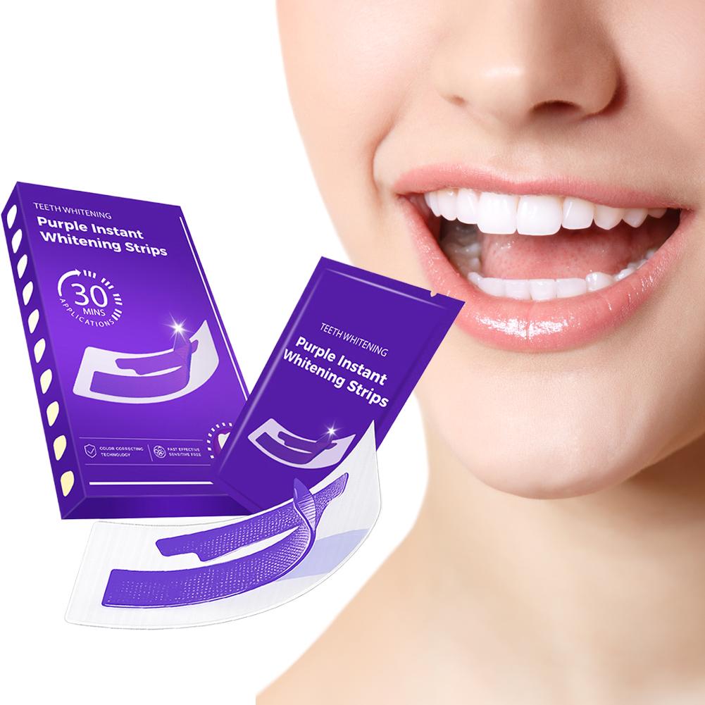 42Pairs Purple Teeth Whitening - đánh giá và giá Teeth Whitening Strips Permanent