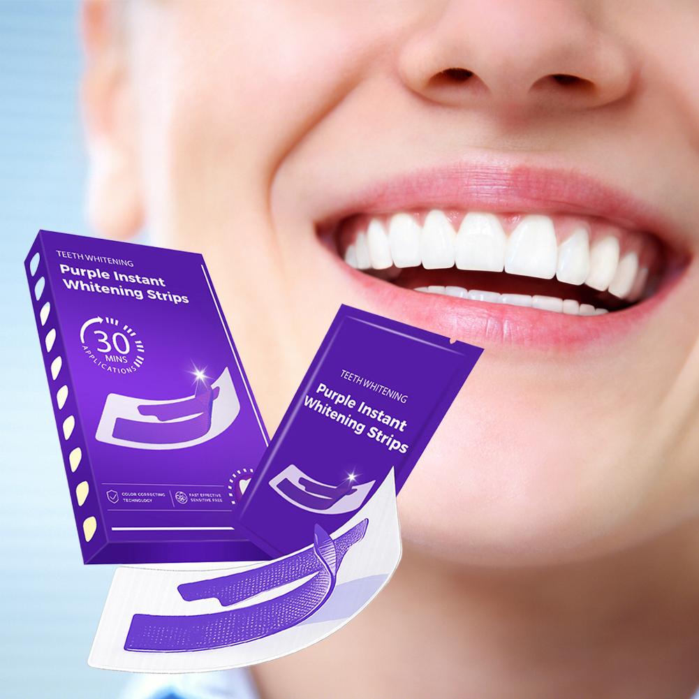 42Pairs Purple Teeth Whitening - đánh giá và giá Teeth Whitening Strips Permanent