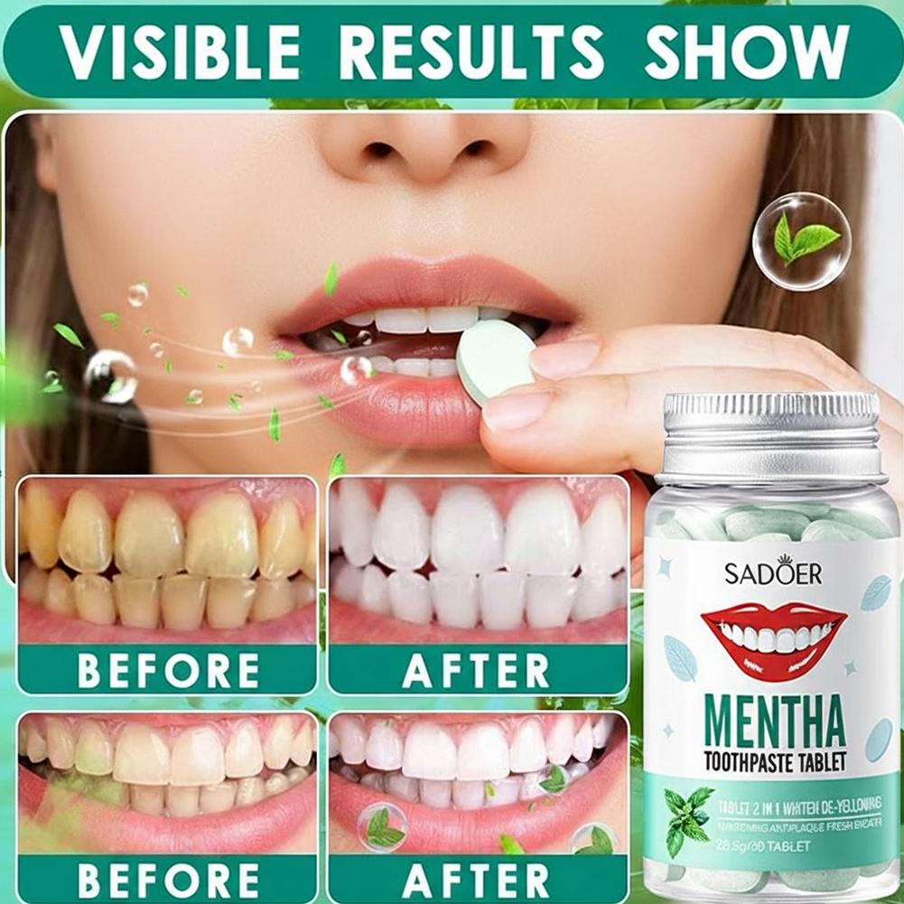 Mint Solid Toothpaste Tablets  - đánh giá và giá Teeth Whitening Filter