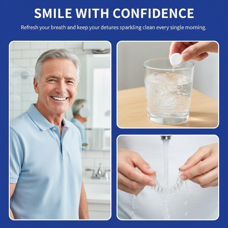 Oral Care Denture Cleaning Tab - đánh giá và giá Teeth Whitening Free