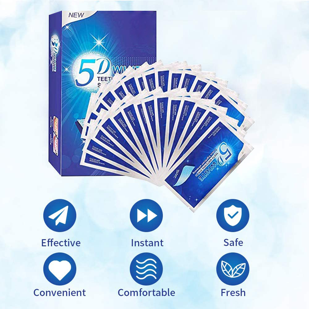 5D White Teeth Whitening Strip - đánh giá và giá Teeth Whitening Hydrogen Peroxide