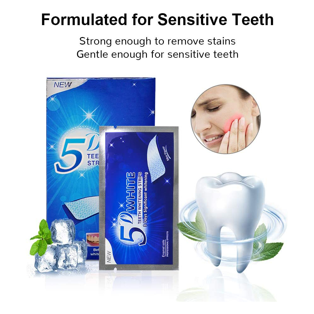 5D White Teeth Whitening Strip - đánh giá và giá Teeth Whitening Hydrogen Peroxide