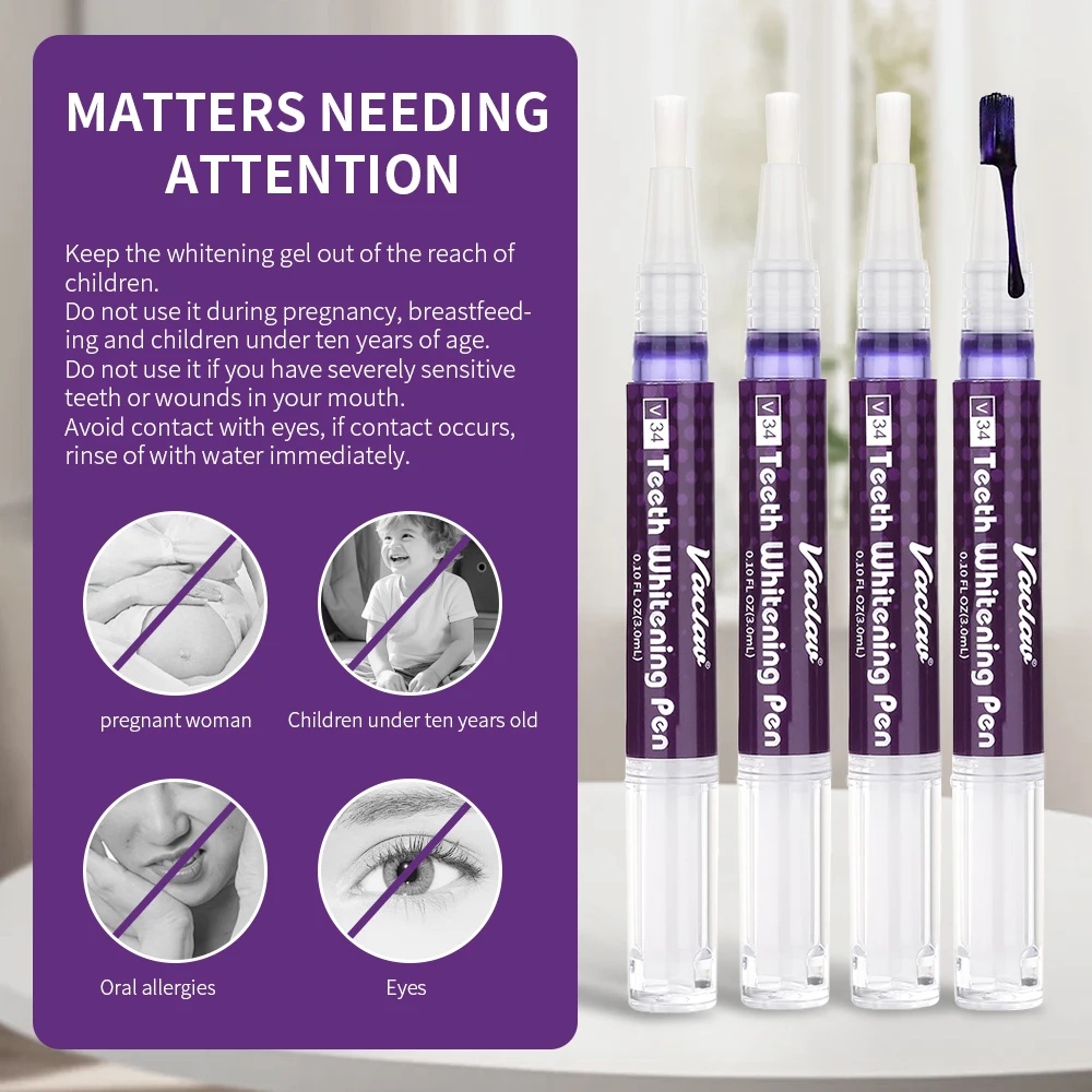Vaclav V34 Purple teeth whiten - đánh giá và giá Teeth Whitening Hydrogen Peroxide