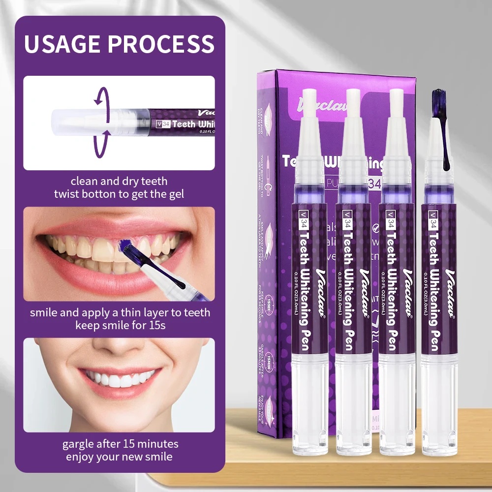 Vaclav V34 Purple teeth whiten - đánh giá và giá Teeth Whitening Hydrogen Peroxide